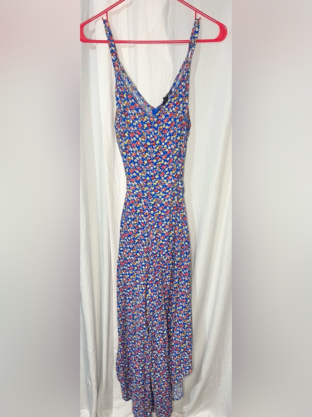 MSK rayon flowy floral - tie waist jumper